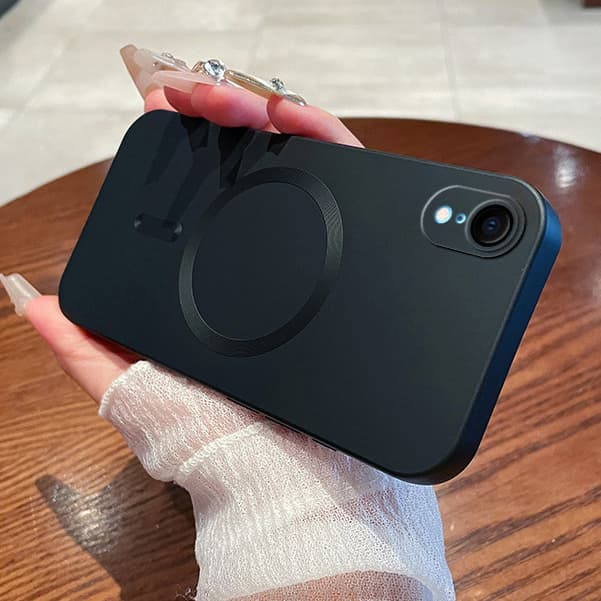 Luxo Magnético Sem Fio Carga Caso De Telefone Compatível Para IPhone XR X XS 16E 7 8 Plus Macio Fosco
