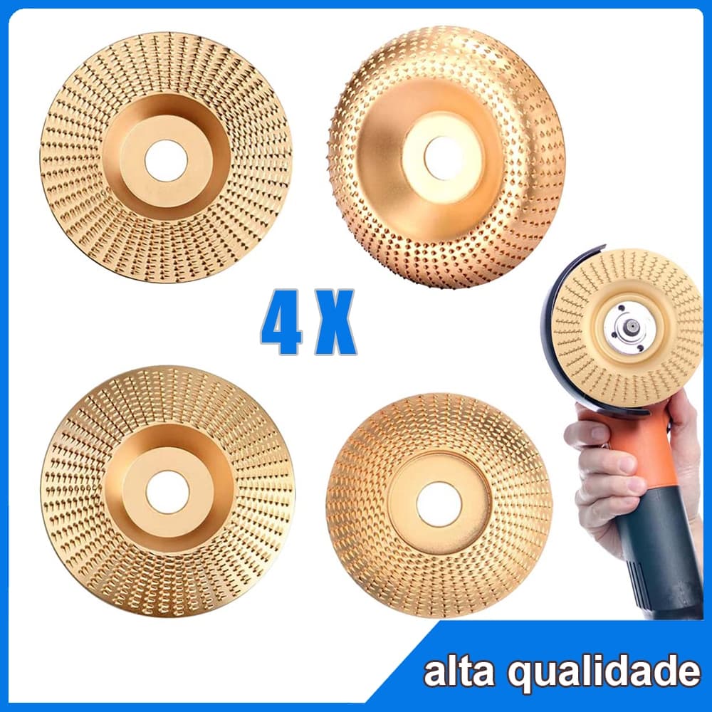 4 pçs moedor de ângulo escultura em madeira disco coto moedor ferramenta rebolo carpintaria corte disco plástico 16mm