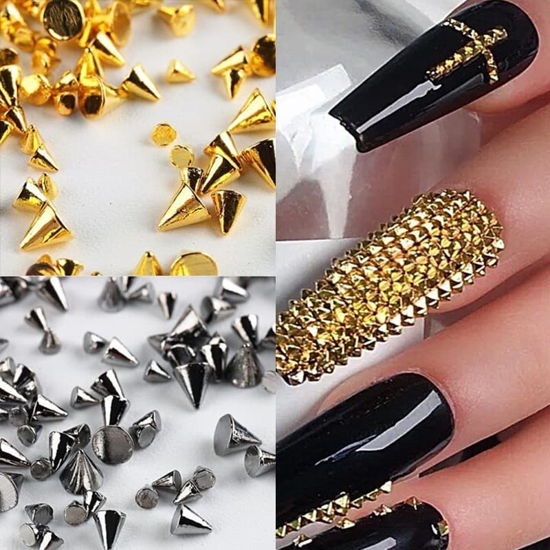 7 Grades Borboleta Bowknot Encantos De Unhas Ouro Prata Metal Asas Bowtie Decorações Da Arte Do Prego DIY Artesanato Des