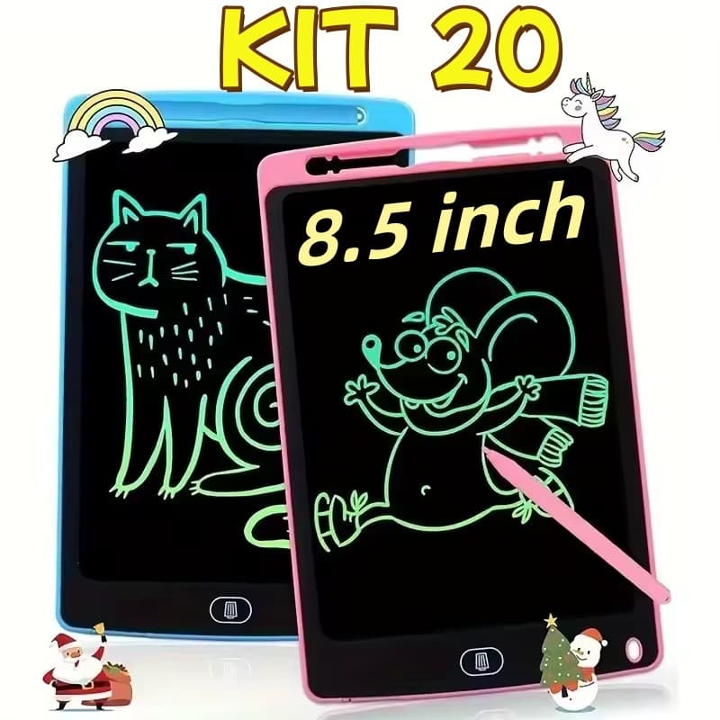 Kit 5/10/15/20 Unidades Lousa Mágica Tela Lcd 8.5 Polegadas Infantil De Escrever E Desenhar Tablet