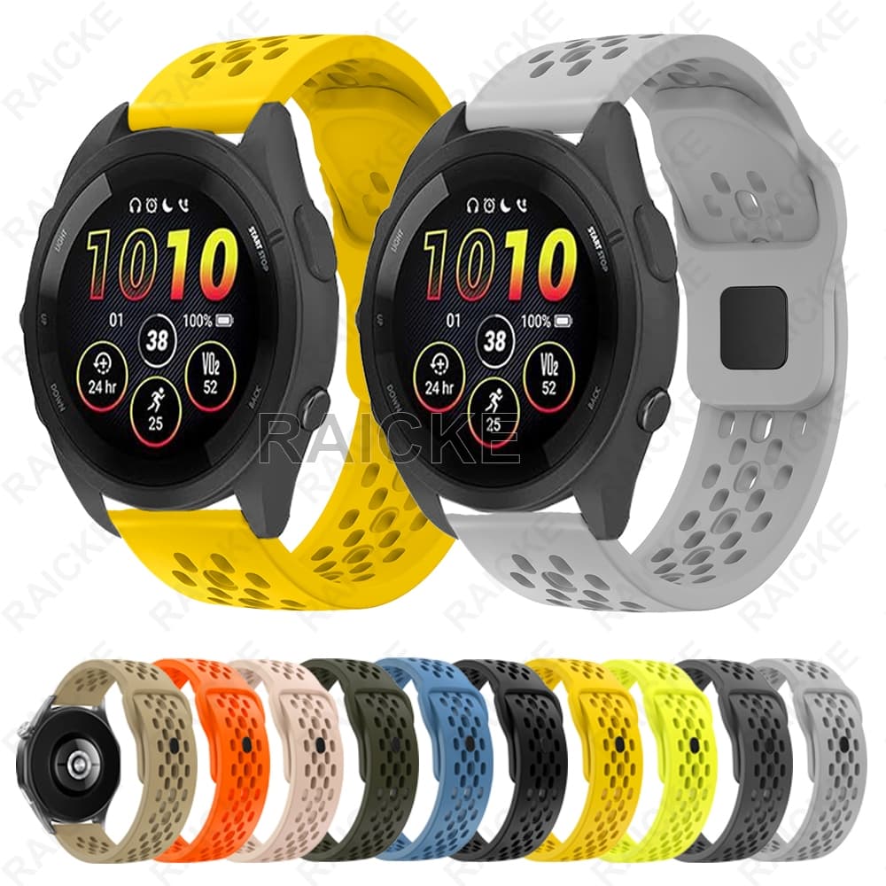 Pulseira de silicone para Garmin vivoactive 5 6 / 3 Music / Forerunner 55 / 70 /170/165/245/645/158/168/S50