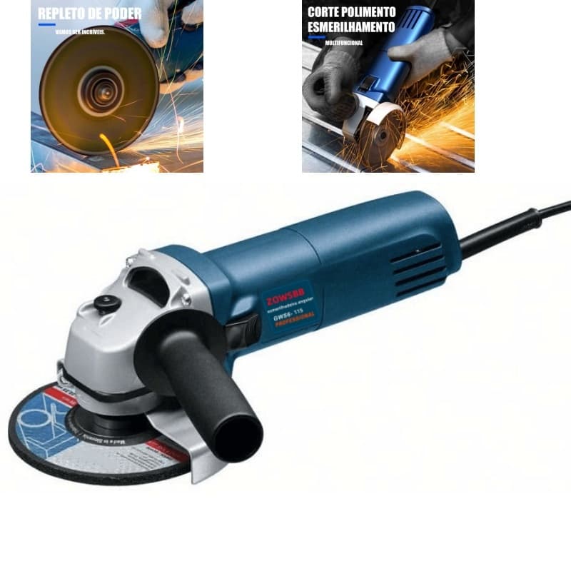Grinder lixadeira elétrica e Moedor Angular GW6-115 Bosch 970W 4.1/2 "