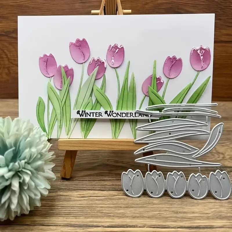Molde De Corte De Metal Tulipa , Faça Você Mesmo , Scrapbook , Papel , Artesanato , Cortes , Adequado Para Fazer Cartões