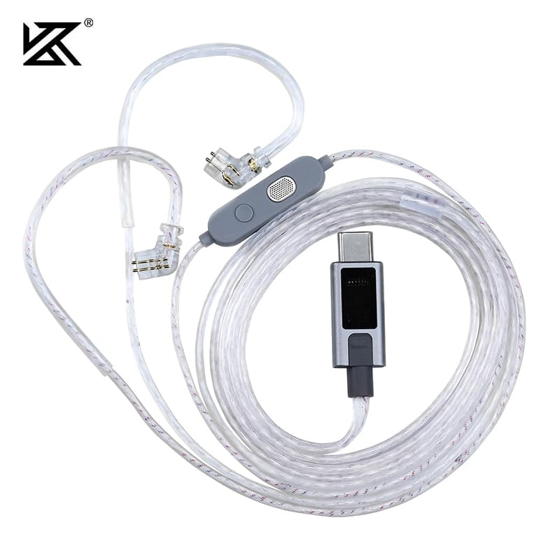 KZ-M2 Microfone Duplo Banhado A Prata Tipo C Linha De Atualização Integra Ultra Definição Para
