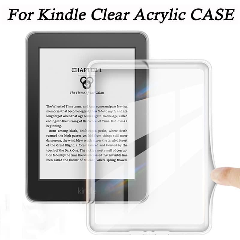 Capa Para Kindle 11ª geração 2024 2022 de Acrílico Transparente E-Reader Paperwhite 6 5 4 3 2 1 7'' 6,8'' 6''