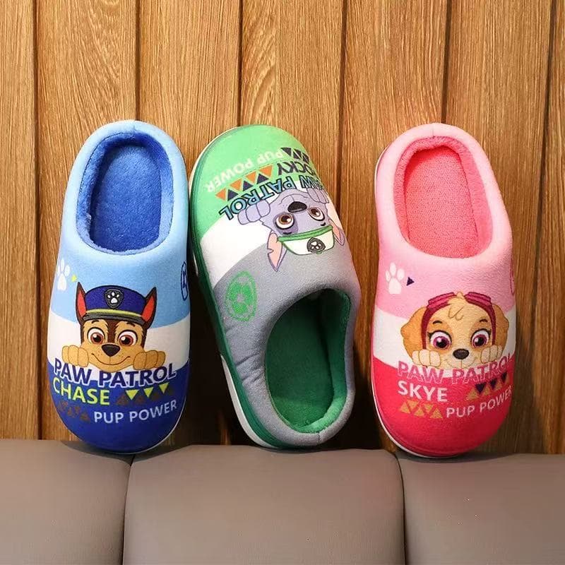 Patrulha De Patas Inverno Novo Estilo Chinelos De Algodão Para Crianças Masculino Feminino Baotou Sapatos Quentes Casa