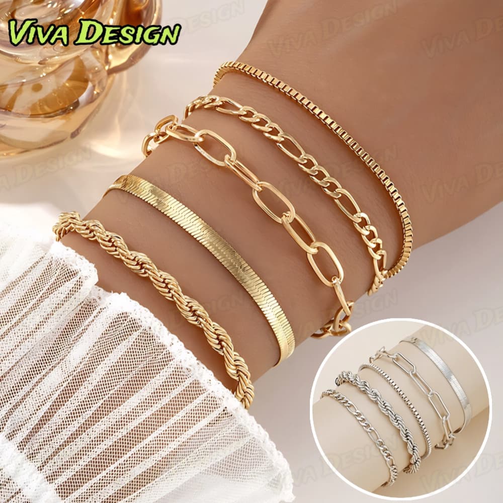 Pulseiras De Aço Inoxidável Hipoalergênicas, Resistentes A Manchas E à Prova d'água