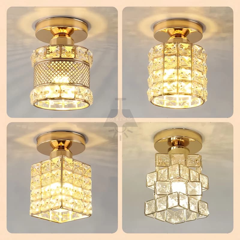 Lâmpada De Teto De Cristal 110/220v Iluminação Doméstica Moderna E Minimalista