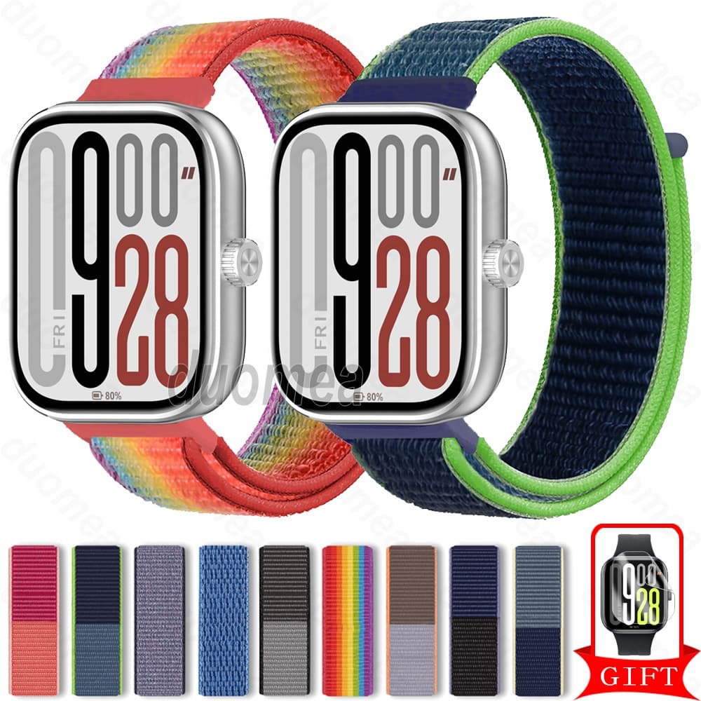 Acessórios De Pulseira De Nylon Para Redmi Watch 6 Active Lite 5 4 / Xiaomi Smart Band 10 9 8 7 Pro