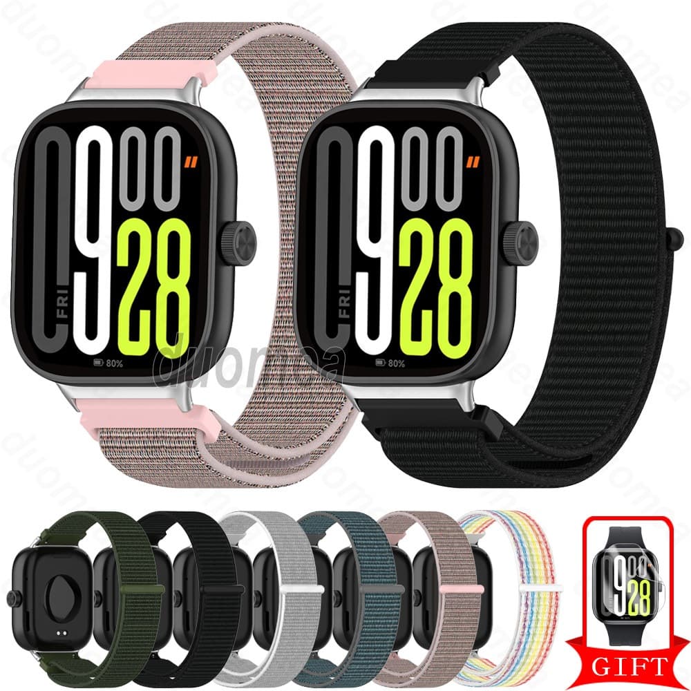Pulseira De Nylon Respirável Acessórios Para Redmi Watch 6 5 4 / Xiaomi Smart Band 10 9 8 Pro