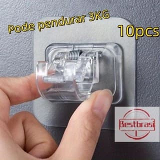 Kit 4/10 Peças Suporte De Varão De Cortina Adesivo Gancho Capacidade de carga 5KG Material não tóxico Forte força adesiv
