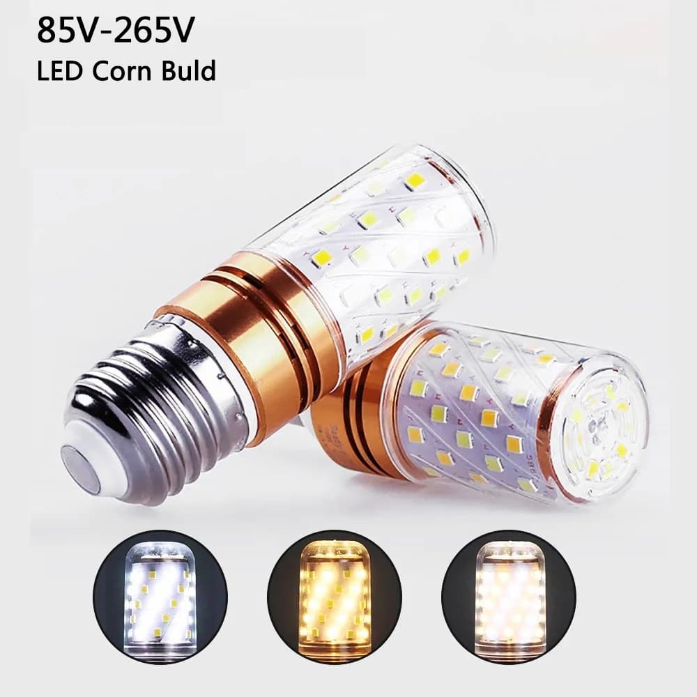 Lâmpada De Milho LED E27 E14 , 12W 16W SMD 2835 Lustre Vela Luz Para Decoração De Iluminação De Parede De Corredor Domés