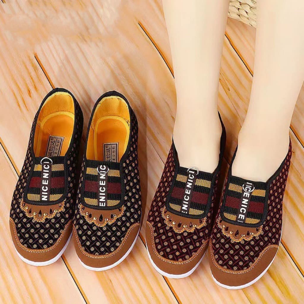 Sapatos Casuais , Solas Macias , Tecido De Malha , Boa Ventilação , Antiderrapante , Para Mulheres De Meia-Idade E Idosa