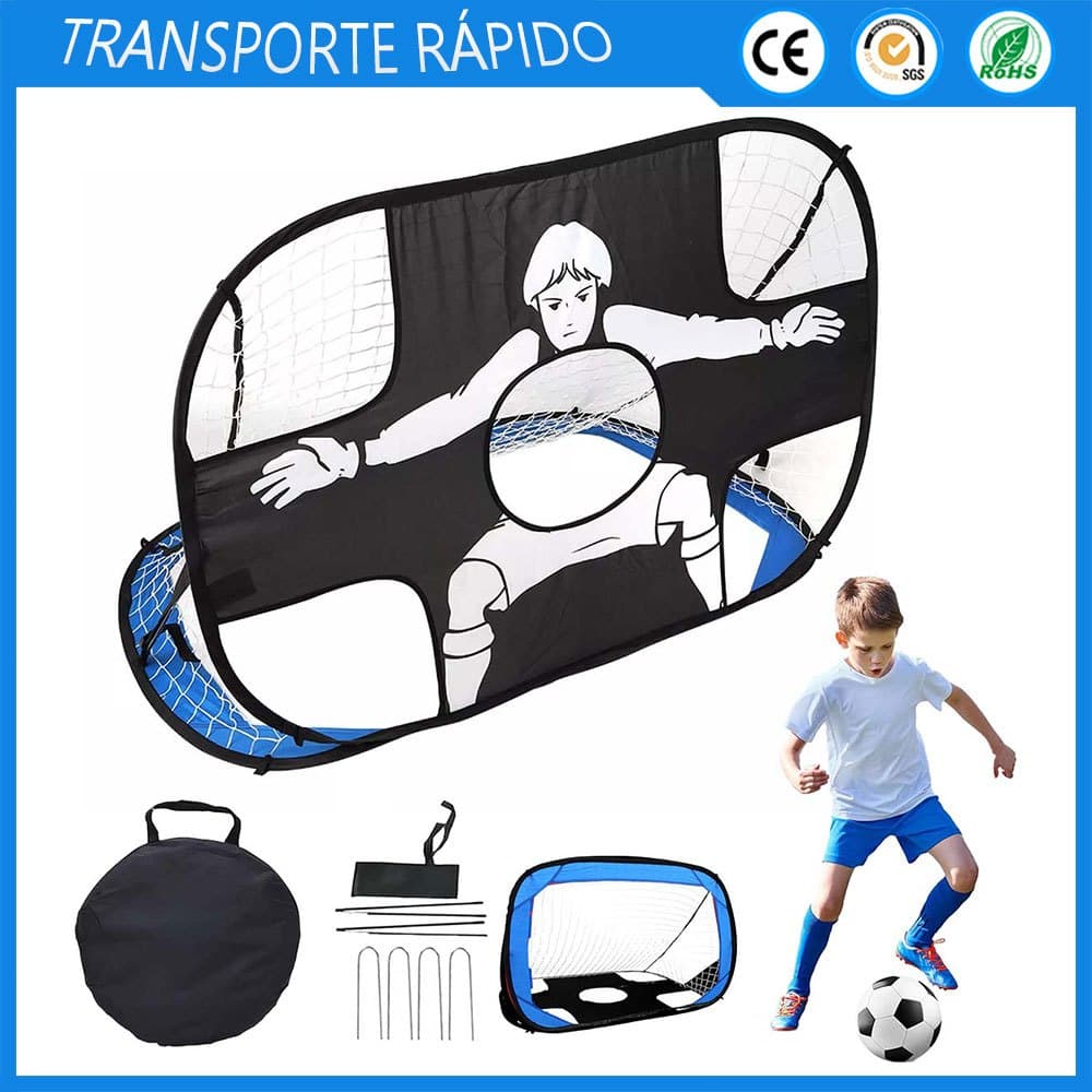 Preto azul gol de futebol infantil treinamento ao ar livre atirador alvo bola quadro 120x80x80cm