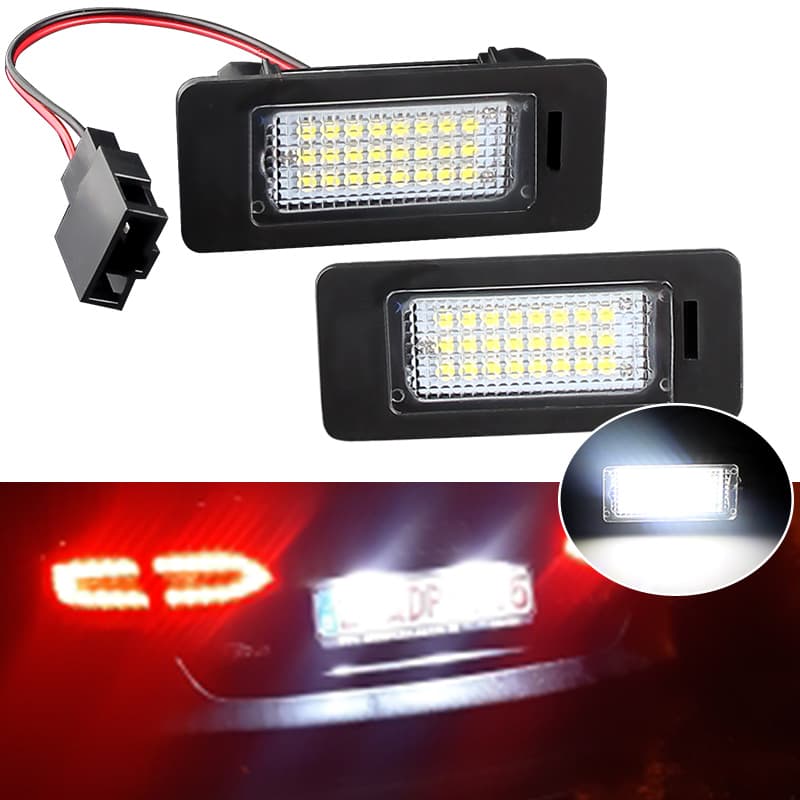 2Pçs LED Número Da Placa Licença Luz Para VW Gol Plus MK6 Variante Jetta Passat Sharan Touran Touareg Porsche Panamera
