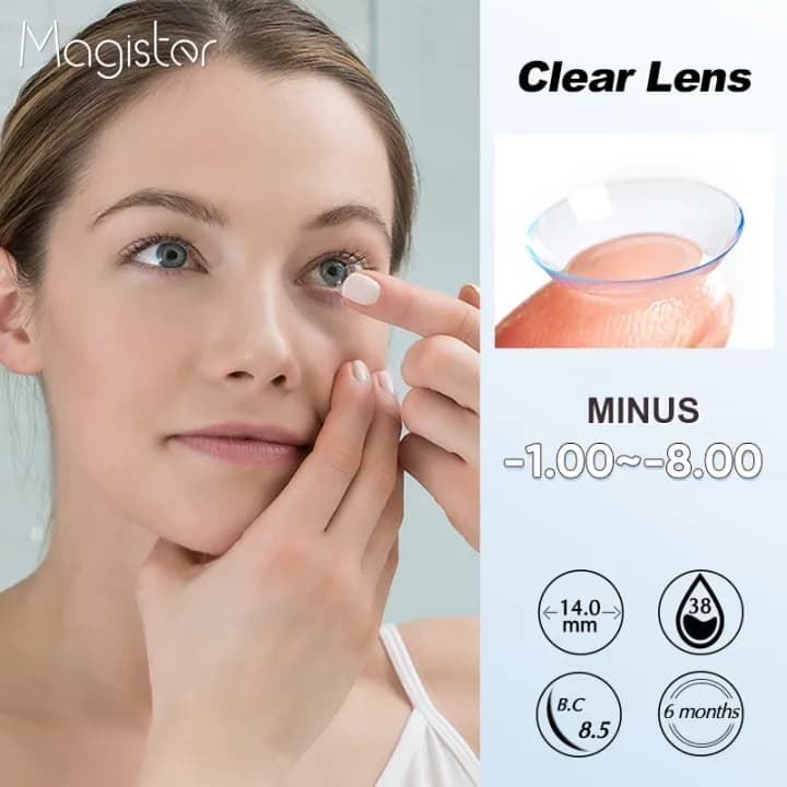 Lentes De Contato Magister Miopia (-1.00 ~-8.00) 1 Par De Transparentes Enviadas De São Paulo/OEM
