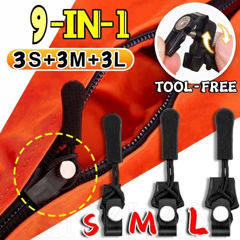 Kit De Reparo Instantâneo De Zíper 2/3/6/9 Unidades-Extrator De Dentes Deslizantes-Cabeça Parafuso De 3 Tamanhos-Para Bo