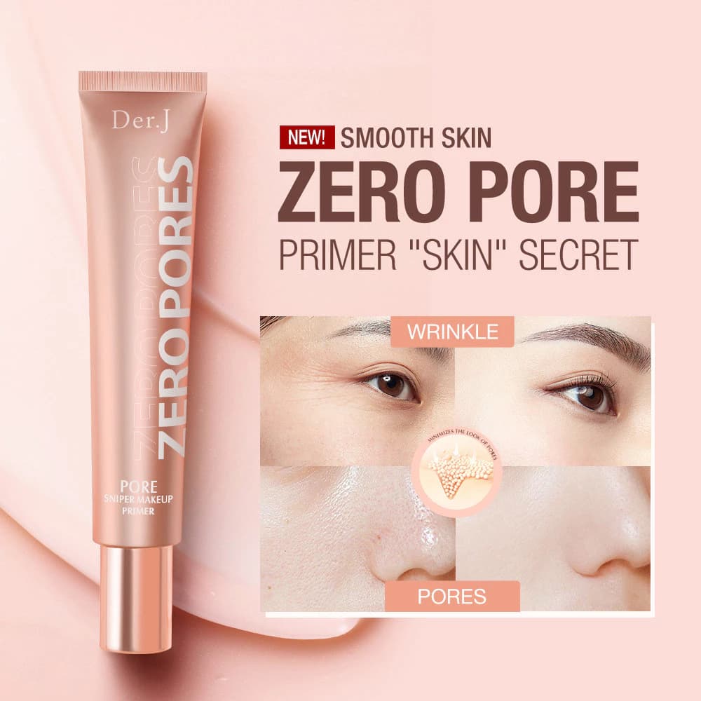 Der.j Zero Pore Soft Focus Primer e Base 30ml Menina BB Creme Hidratante Natural,Camufla Poros,Pele e Controla Oleosidad