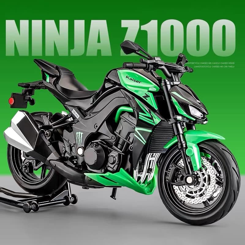 Escala 1 : 12 Kawasaki Z1000 Liga Modelo De Motocicleta Diecast Carro Som Luz Amantes Do Coleção Crianças Presente Anive
