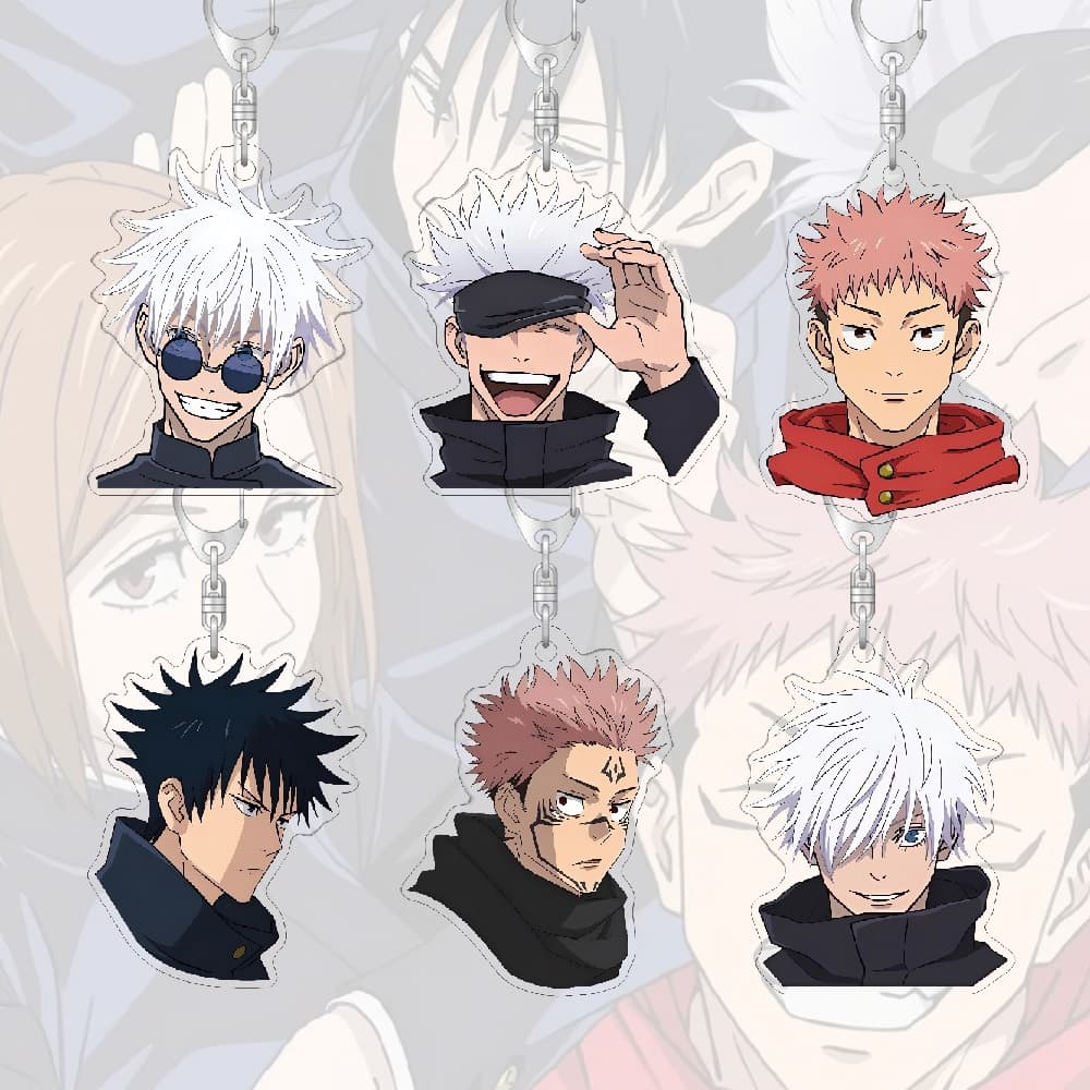 Chaveiro Acrílico Jujutsu Kaisen Dos Desenhos Animados Bonito Sacos Decorativos Mochila Pequeno Pingente Presente