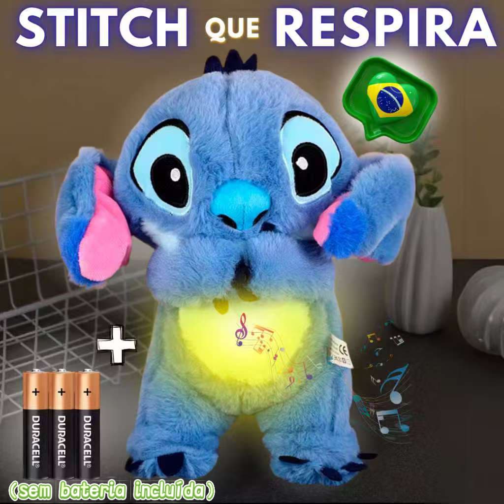 27cm Stitch de Pelúcia Que Respira Fofinha Personagem Lilo e Stitch Presente de Aniversário Menina