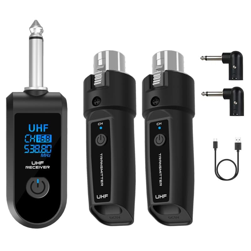 Sistema De Microfone Receptor Transmissor Sem Fio De 2.4 Ghz Para Guitarra Amplificadora De Mixagem Dinâmico