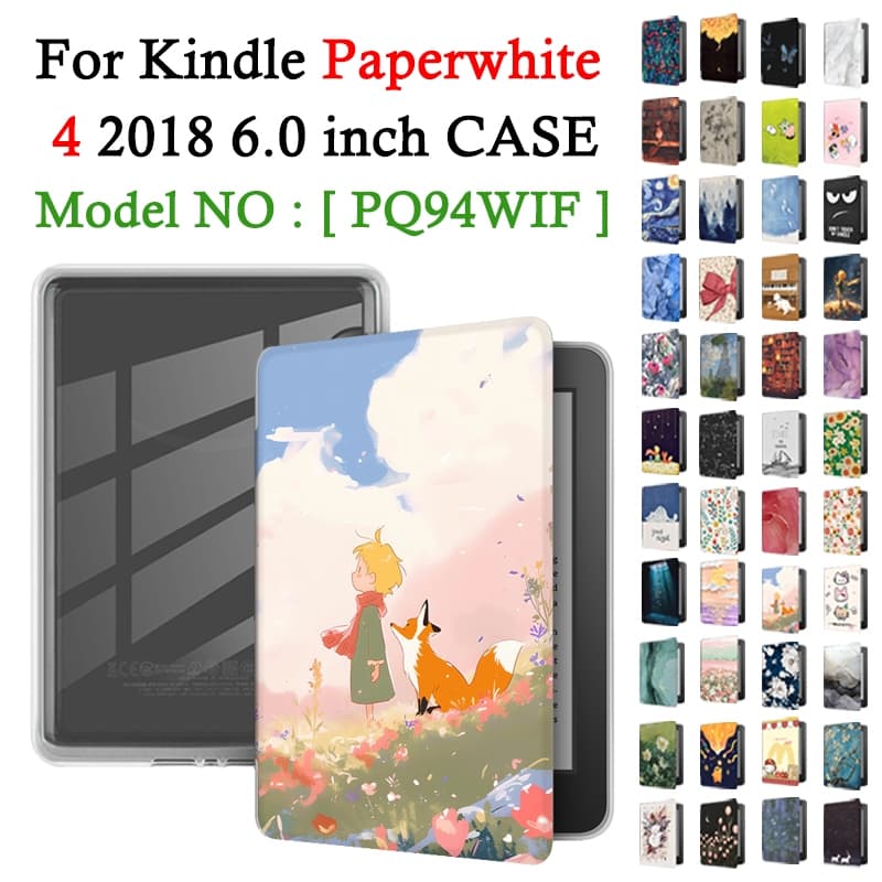 Capa Para Kindle Paperwhite 4 10ª geração 2018 6.0'' PQ94WIF E-Reader Acrílico Transparente DIY Caixa À Prova De Queda