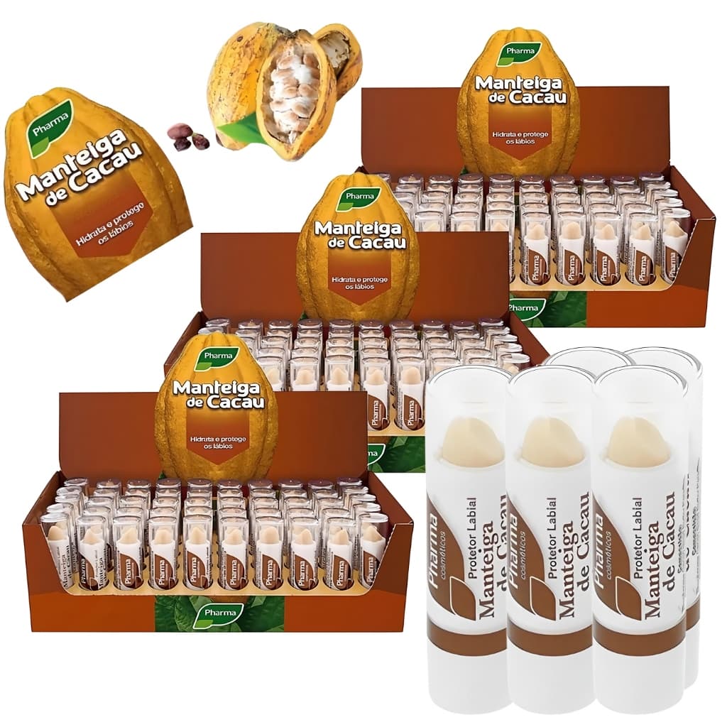 10/20/30/50 Lip Balms Pharma Cosmetics-Fórmula Com Manteiga De Cacau Natural