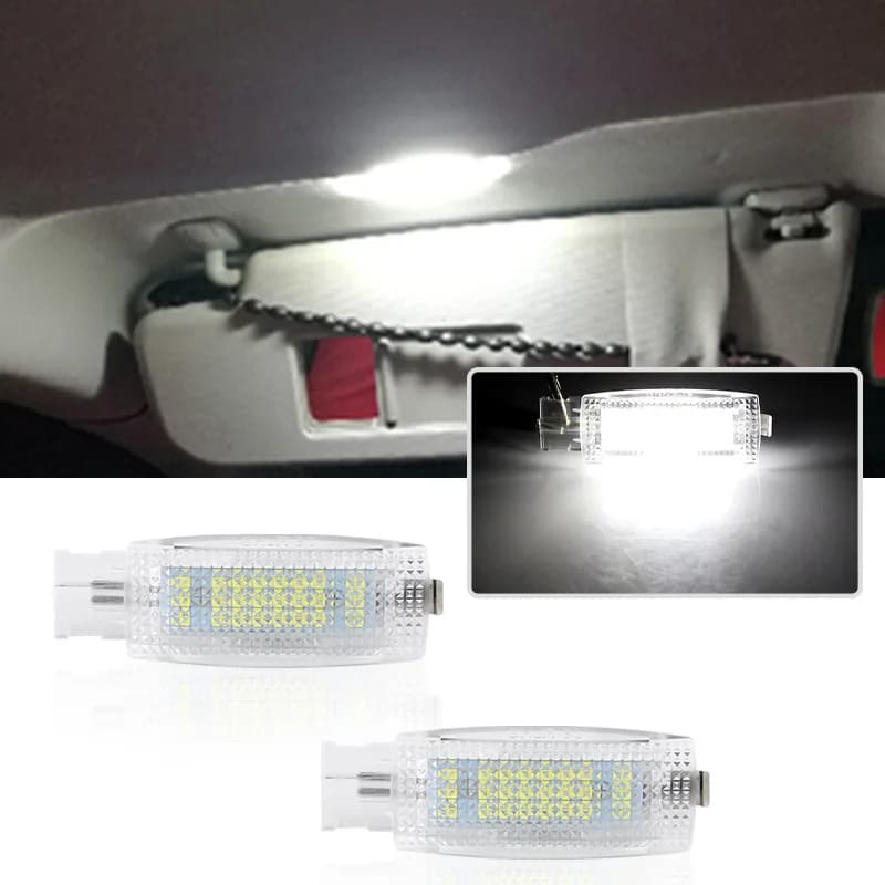 2 Pçs LED Interior Viseira De Sol Espelho Vaidade Luz Lâmpadas Leitura Para VW Golf 4 5 6 7 Polo Scirocco Sharan Tiguan