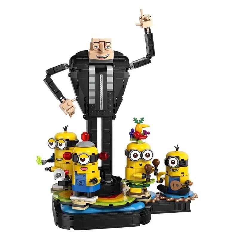 839 PCS Compatível Lego Gru e os Minions 75582 Bloco de Construção Montado Educacional Infantil Brinquedo Presente