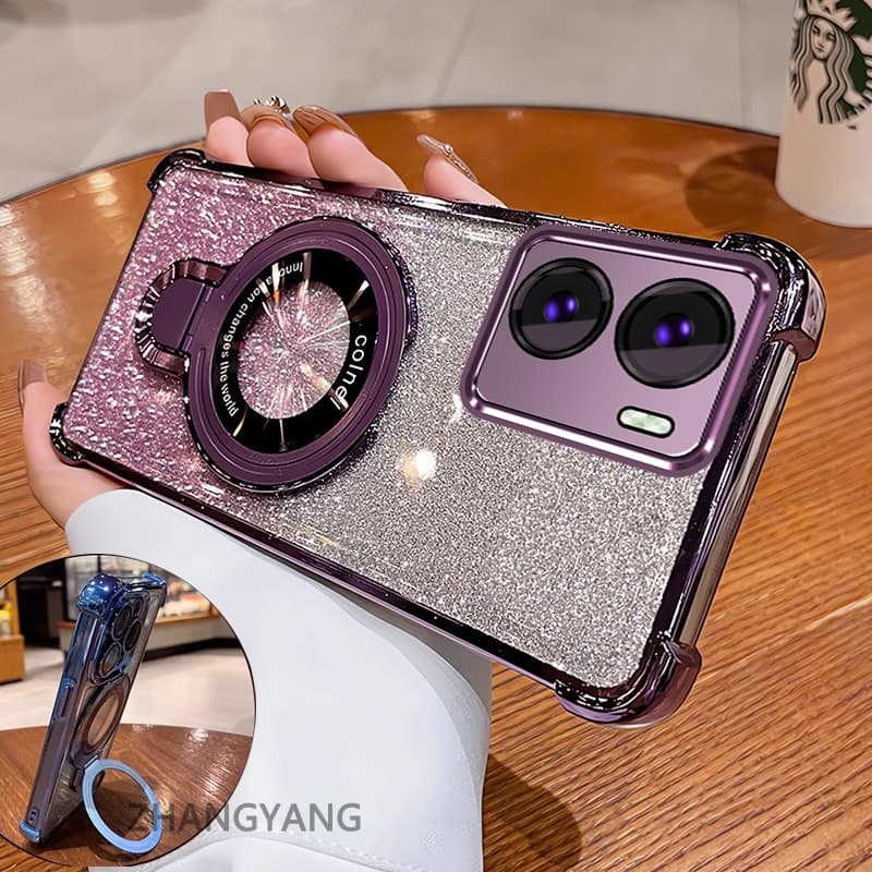Capa De Telefone Para POCO X7 Pro Flash Galvanizado Estética Liga Suporte Novo design silicone TPU anti Queda Casca Maci