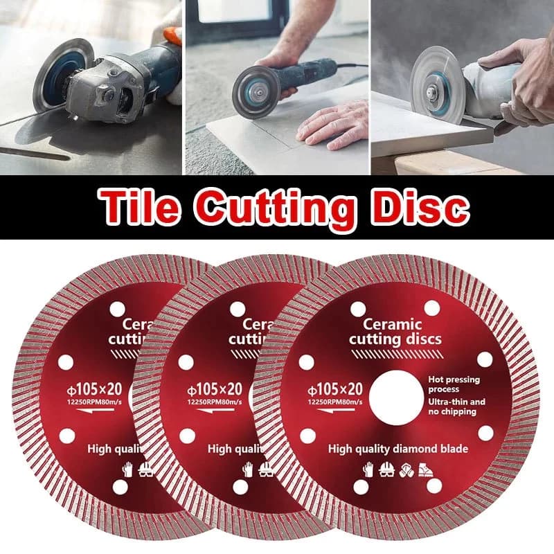 Kit 1/2/3 Disco de Corte Diamantado Porcelanato 100*20mm/115*22 mm - 1mm A qualidade Para envio imediato
