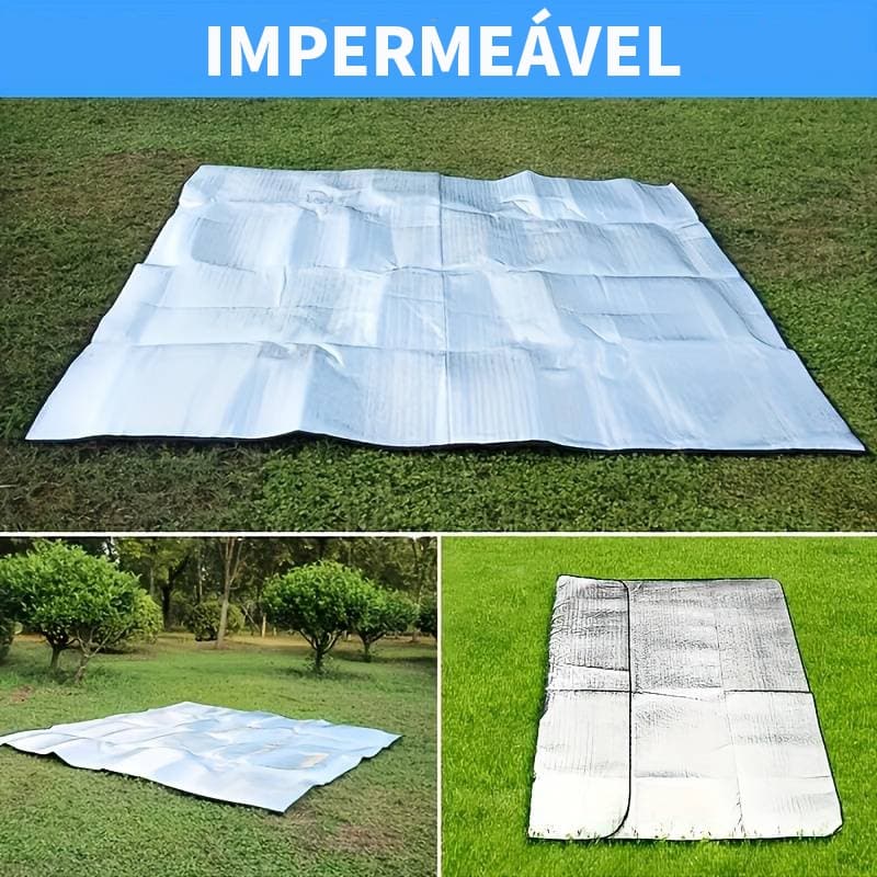 Tapete de piquenique ao ar livre de 2 m x 1.5 m com isolamento térmico à prova d'água Tapete de praia Tapete dobrável pa