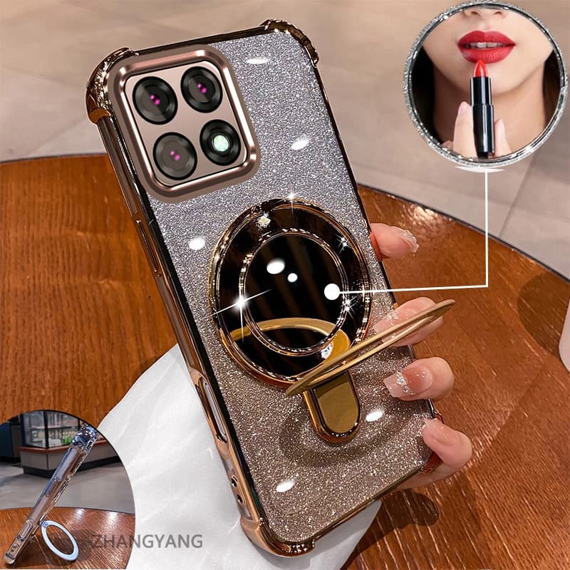 Capa De Telefone Para Xiaomi 14T 14T Pro 14 Ultra Estética flash Galvanoplastia Com Efeito De Espelho Suporte silicone T