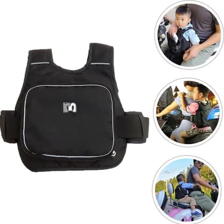 colete cinto de segurança infantil para andar moto criança arnês de bolsa de armazenamento portátil