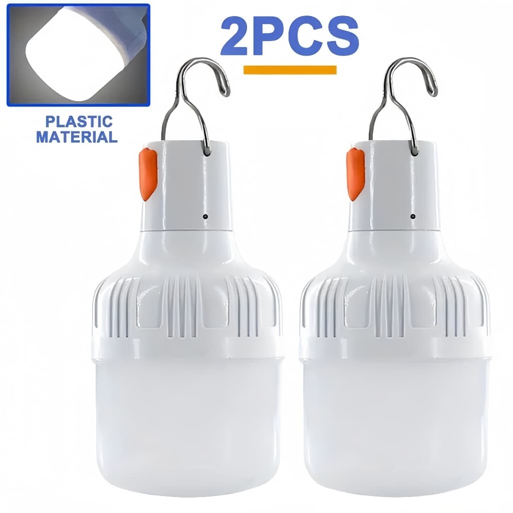 kit 1/2 Lâmpada Led Iluminação Para Acampamento Camping Pescaria，iluminação de emergência Usb