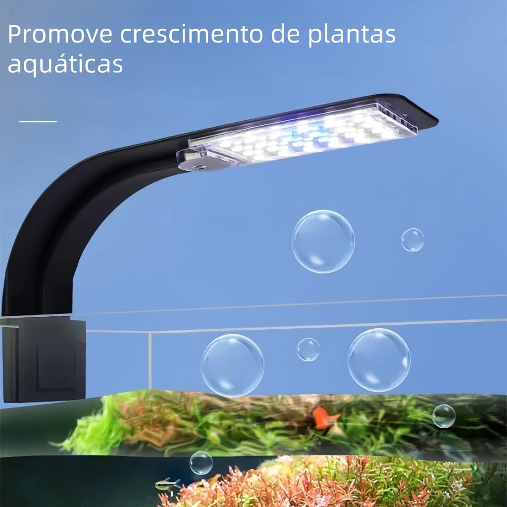 Lâmpada de LED Impermeável para Aquário Acessório de Iluminação