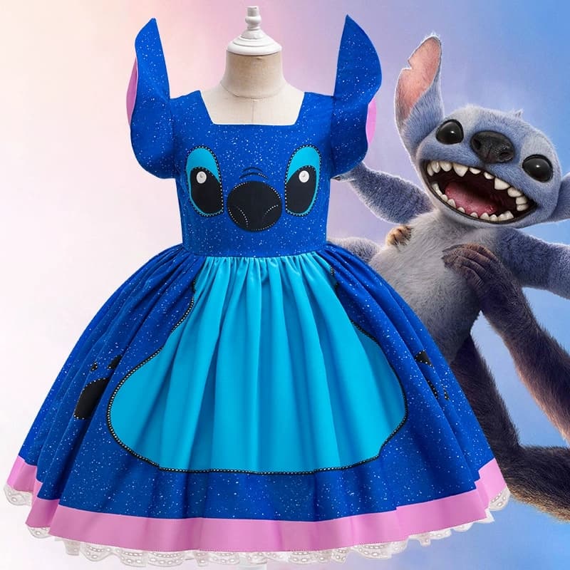 2-10 Anos Ponto Meninas Vestido De Princesa Bonito Dos Desenhos Animados Festa Presentes De Aniversário Roupas Infantis