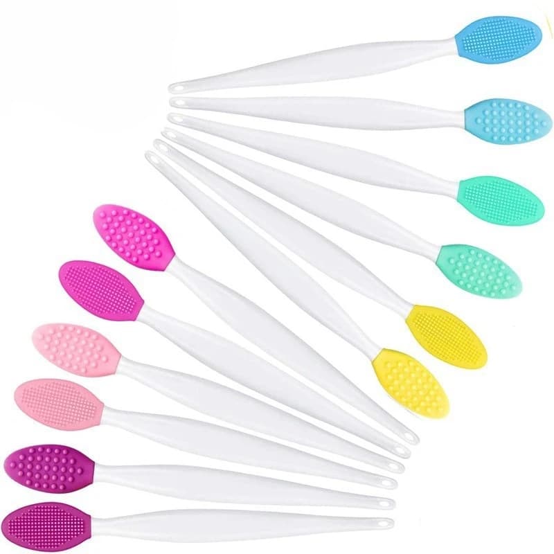 5 Pçs Dupla face Nariz Escova De Lavagem Facial Lábio E Rosto Limpeza Cravo Silicone Esfoliante Limpa Ferramenta