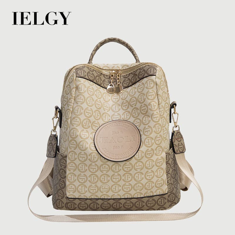 IELGY Europeu Americano Retro Lazer Mochila Feminina de Grande Capacidade Mochila de Viagem Moderna de Dupla Utilização