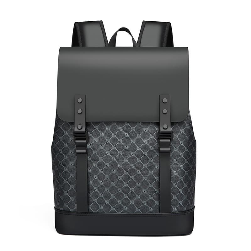 Mochila de couro para homens Bolsa de computador de negócios de grande capacidade