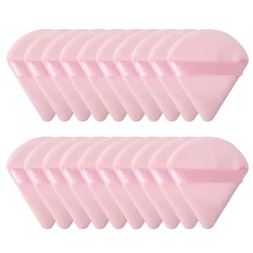 50 Pçs Nova Fundação Cosmética Puff Mini Triângulo Pó Puffs Beleza Feminina Esponja Reutilizável Maquiagem Lavável