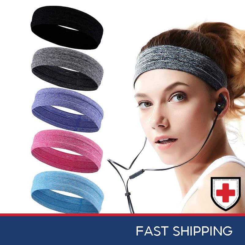 Tiaras De Moletom Para Mulheres E Homens │ Tiara Esportiva Super Absorvente Elásticas Antiderrapantes Suor Faixas De Cab