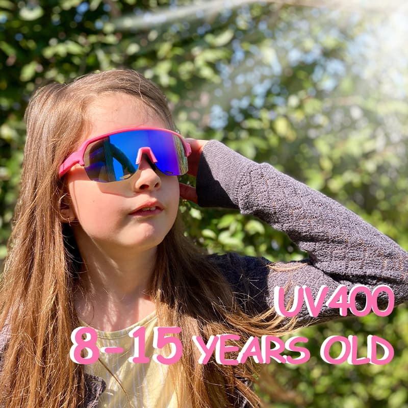 Scvcn Crianças Ciclismo Óculos De Sol Proteção UV Ao Ar Livre Meninos Meninas Esportes Moda Bicicleta Para 5-10