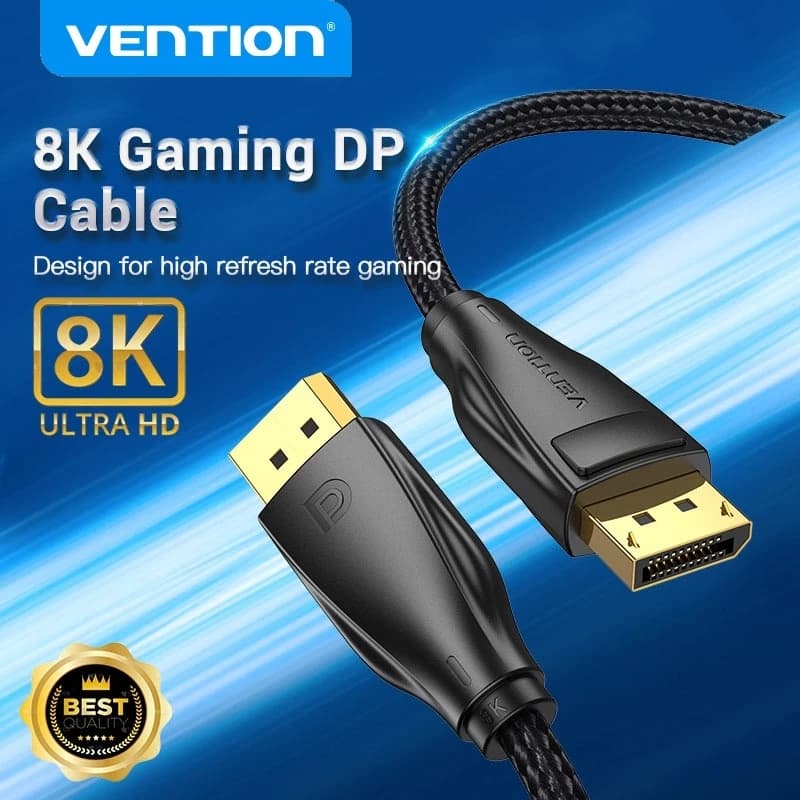 Vention DisplayPort Cabo 1.4 8K 60Hz 4K HDR Porta De Exibição De Vídeo Para Monitores HDTV PC Laptop DP 1080P 240HZ