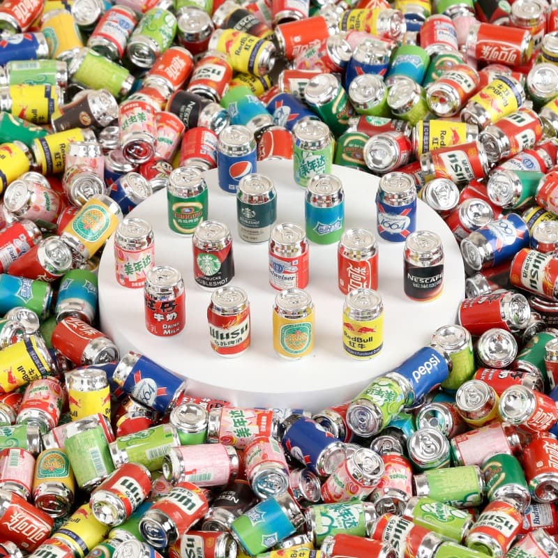 30 Pçs Casa De Bonecas Em Miniatura Latas Simulação Garrafas De Bebidas Crianças Jogar Brinquedos DIY Decorações Artesan