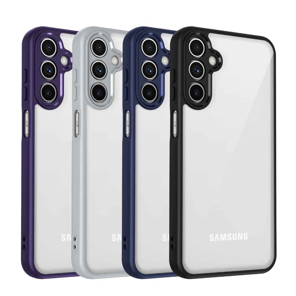Capa Para Samsung Galaxy A15 A55 A56 A16 A36 A26 A05s A35 A25 A05 A06 5G Transparente Acrílico Lente Protetora Caso De T