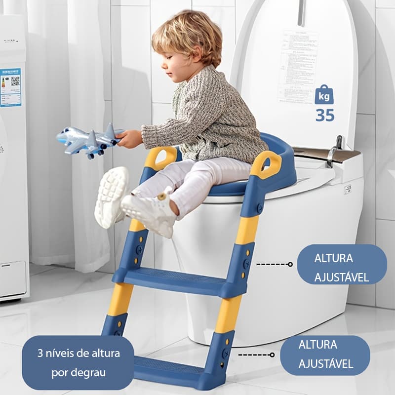 Assento Penico Infantil Redutor De Com Escada De Vaso Sanitário Para Bebê