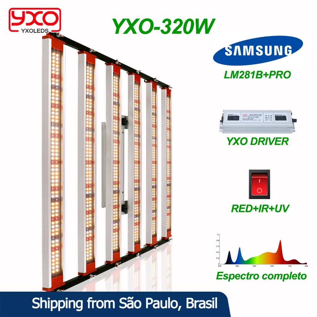 LED grow light 320W Samsung lm281B+Pro  estufa cultivo indoor plantação