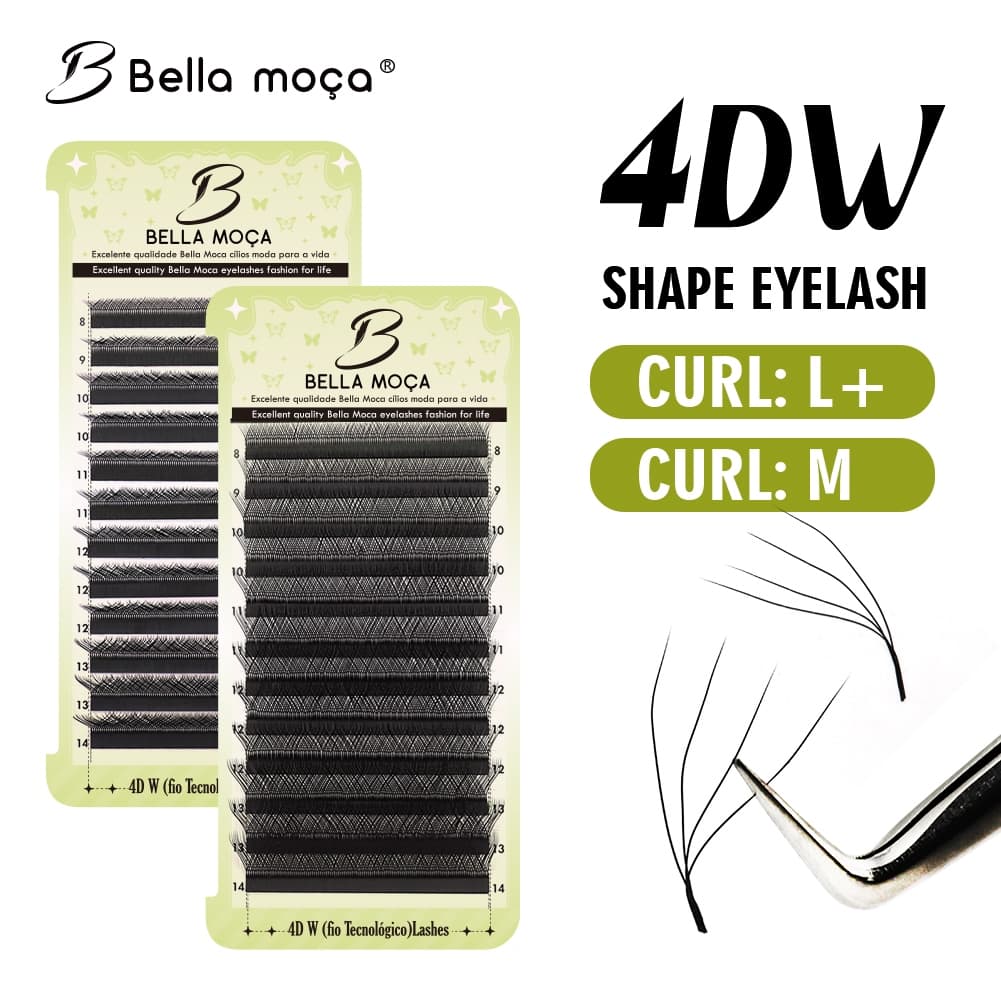 Bella Moça 4DW Cílios L/L+/Lu (M)/Curl Egito Volume Fox Eyesl Mix 8-14mm Mink Naturais Macios
